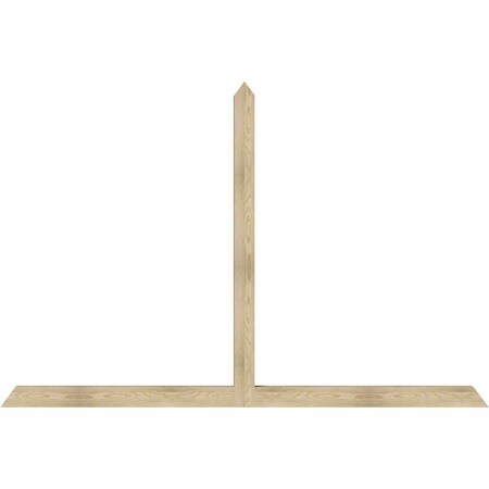 Ekena Millwork Portland Rough Sawn Timber Gable Bracket, Douglas Fir, 96"W x 64"H x 4"D x 4"F, 16/12 Pitch GBW096X64X0404POR00RDF